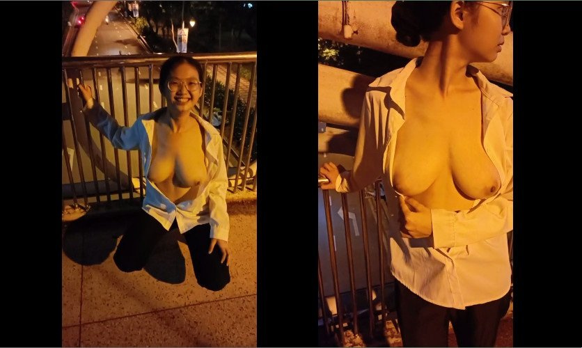 戴眼鏡的學生喜歡在街上炫耀自己的商品和結局